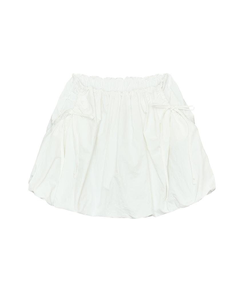 Isjabaibeu Volume Nylon Skirt - White