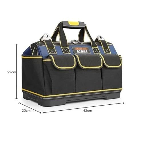 MEMETARO Toolbox, Stylish Tool Bag, Large Capacity Tool Bag, Foldable, Waterproof, Durable, Lightweight, 16 Pockets, with Shoulder Strap for Easy Carr