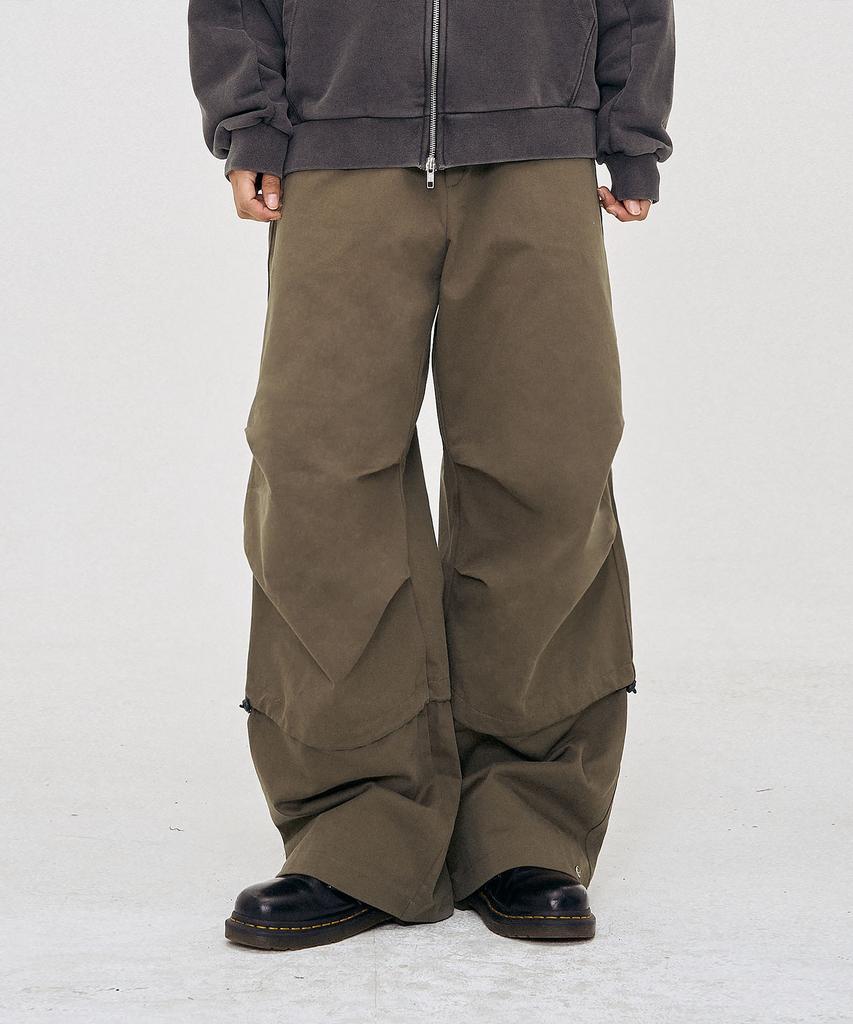 Bipitudiseuodeo Dual Tuck String Pants Khaki