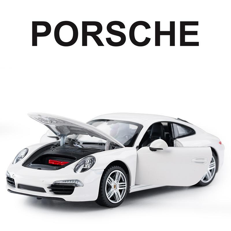 

1:24 Porsche 911 Alloy Sports Car Static Car Collection Gift чёрный