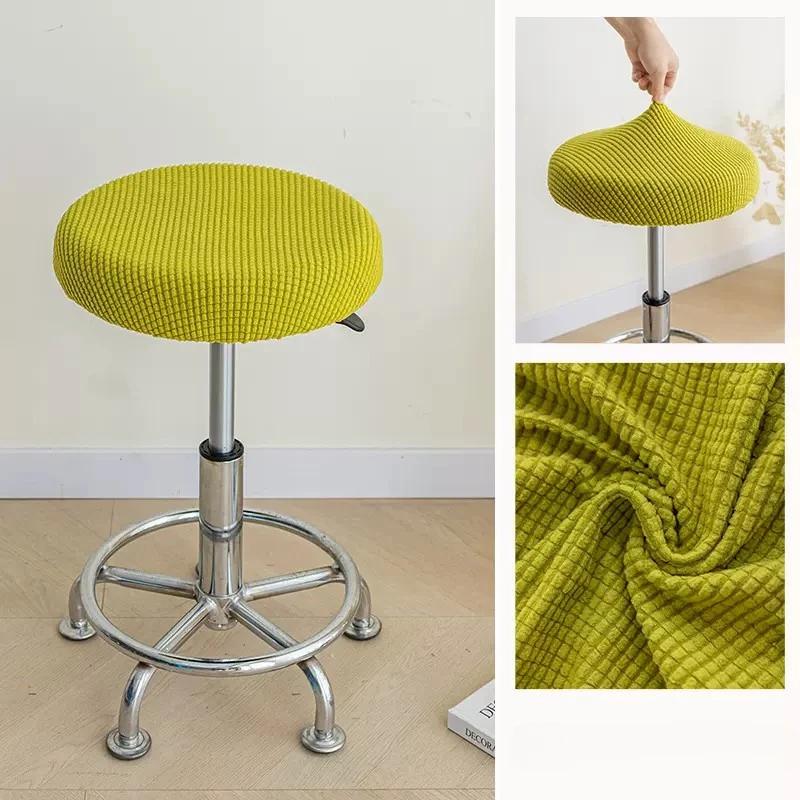 

Чехол на круглый жаккардовый табурет, эластичный чехол для домашнего стула, эластичный чехол для подушки на стул, моющийся чехол для барного стула, утолщенный 1 piece