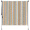 Vidaxl Roleta Zewnętrzna, Żółto-Biała, 150X270 Cm, Tkanina I Stal