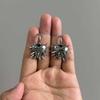 Gothic Spike Heart-Shaped Earrings - Dark Cold Style Drops