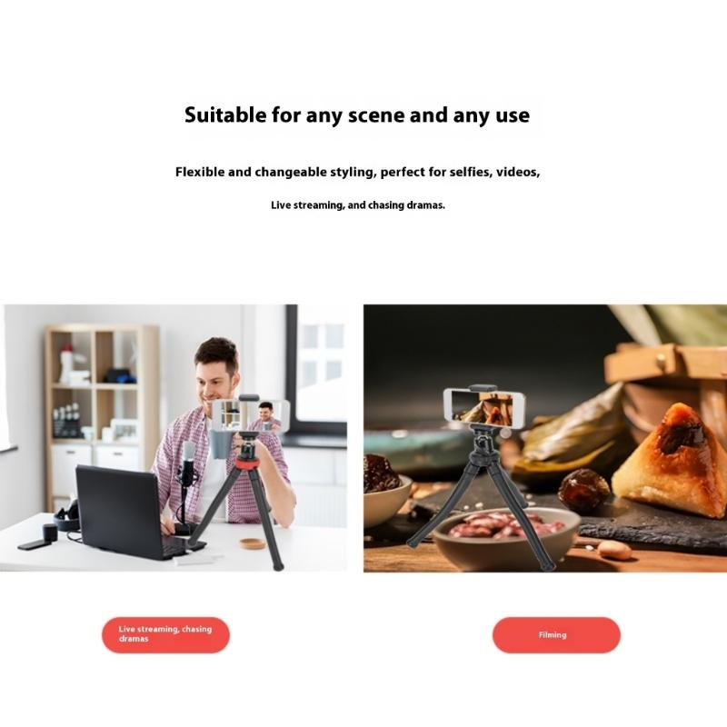 Super Super Tiny Adjustable Rack 360 Rotate Clamp Design Stable Rubber Material for Mobile Phone Camera Video Recording