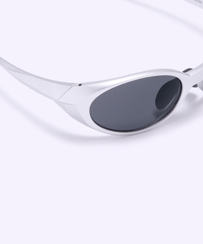 Alloaiweeo [Essential] Al3504 1111 Essential Flicker Sunglasses Silver