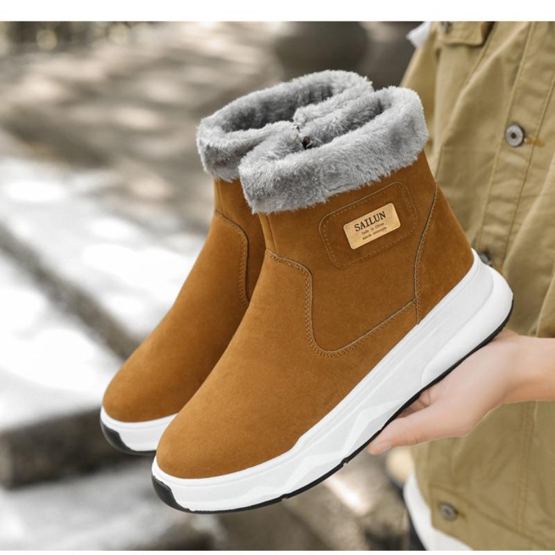 Fashion 2024 Winter New Snow Boots Warm Plus Velvet Men Shoes Outdoor Fashion Short Boots Men Platform Shoes Cotton Zapatillas Hombre