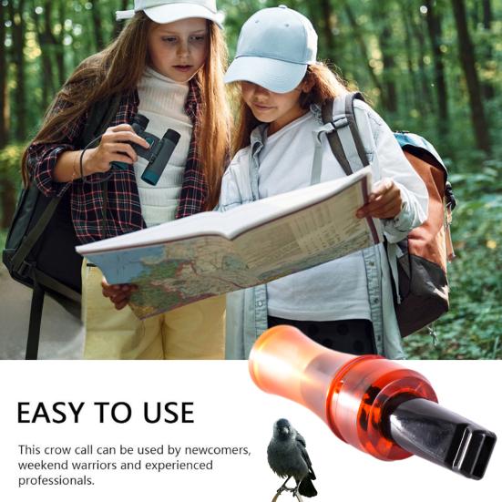 Jaktkråke ring Kråke lokkefløyte Realistiske naturlige lyder Enkel å bruke Kompakt størrelse bærbar kråkejaktfløyte