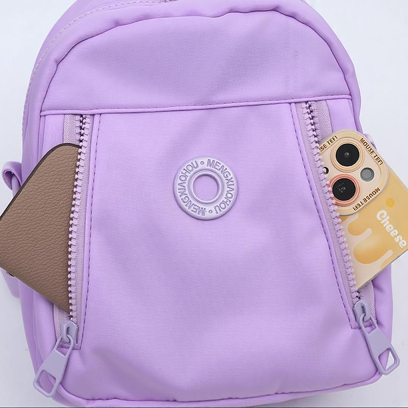 Einfarbiger Rucksack Große Kapazität Nylon Leichter Rucksack