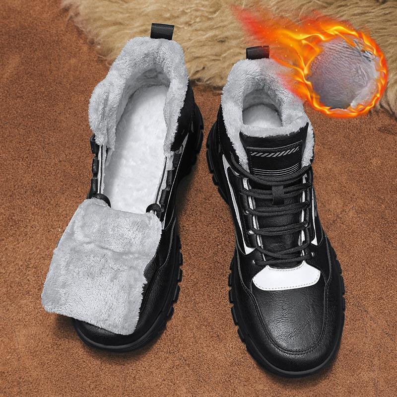 Martin Boots Men's Autumn Youth Casual Fashion Versatile Leather Wear-resistant Labor Insurance High-top Trendy Shoes