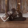 Thick Thread Decorative Genuine Leather Pure Cowhide Personality Trendy Versatile Men's Pin Buckle Jeans Belt