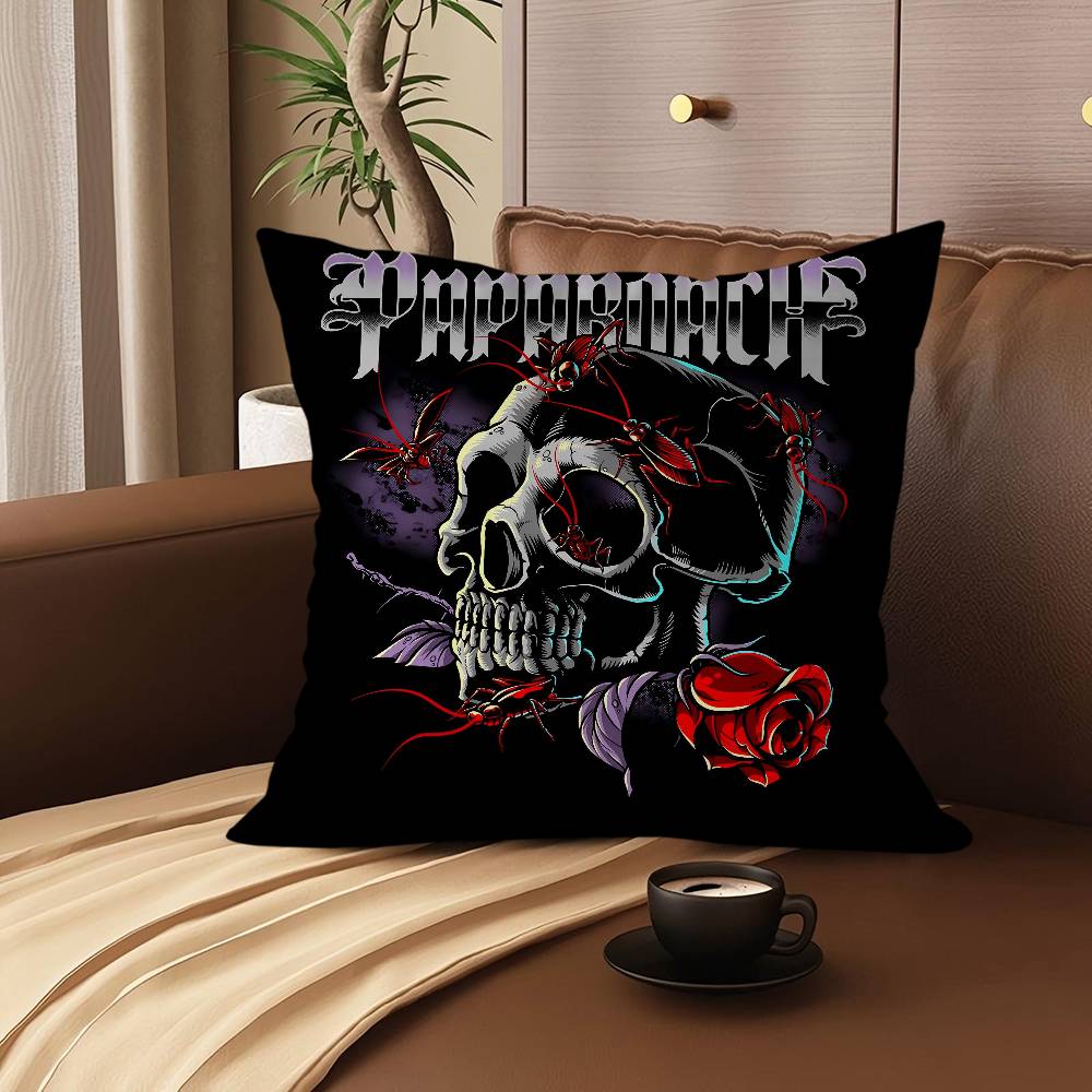 P-Papa Roach Music Art Pillow Gift Home Office Decoration Bedroom Sofa Car Cushion Cover Case 45x45