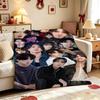 Edgy Fashion Style Black Theme Blanket Suitable For All Seasons For Outdoor Travel Home Decor Valentine'S Day Gift