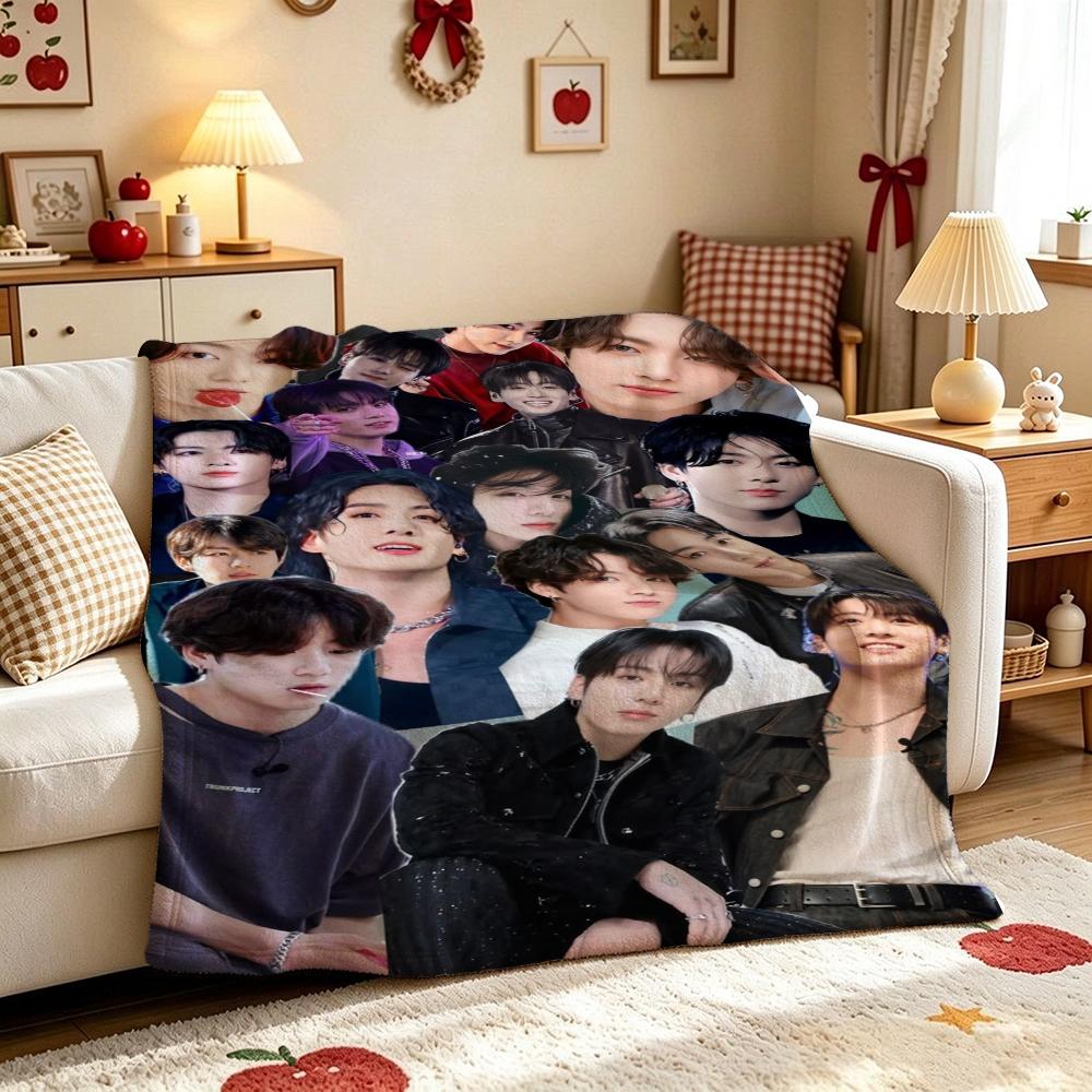 Edgy Fashion Style Black Theme Blanket Suitable For All Seasons For Outdoor Travel Home Decor Valentine'S Day Gift