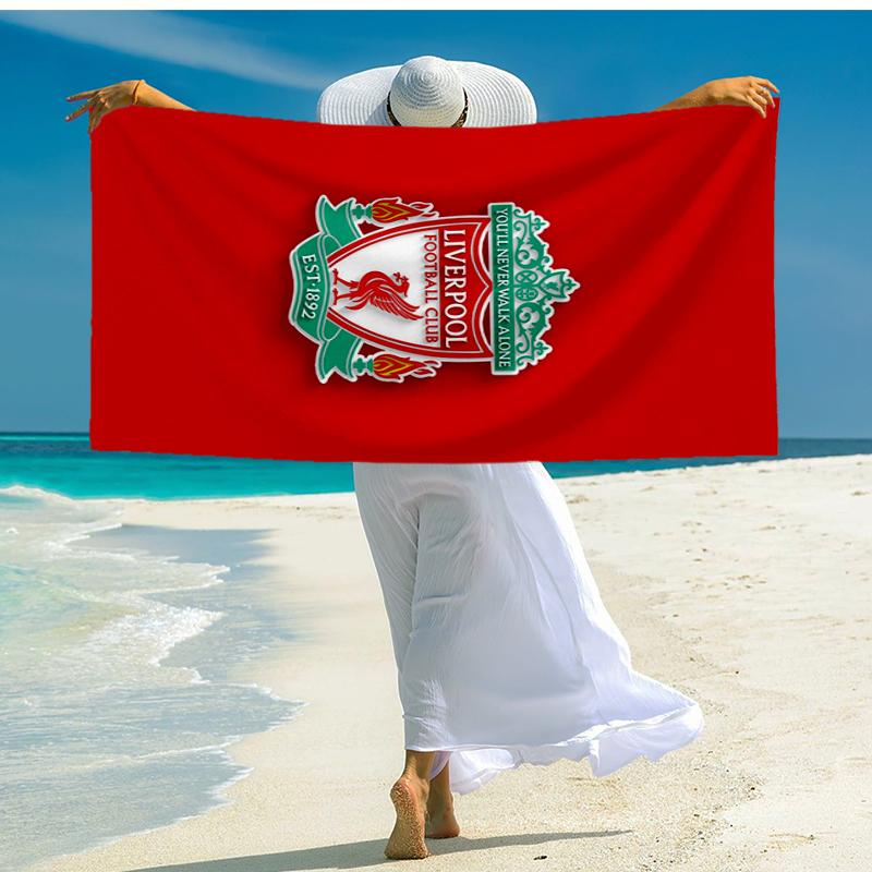 Ultra-Soft Beach Towel with Liverpool Football Club Theme,Ideal for Pool - Camping, Diving - Perfect Travel Essential, Vibrant Beach Towel.