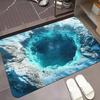 Creative Ice Cave Design Doormat Playful Glacier Cave Theme Pattern Non Slip Entrance Rug for Living Room Bedroom Entrance Decor