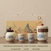 Elegant Travel Tea Set: Ru Kiln Ceramic Teapot & Cups for Business Customization