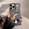 Graffiti Cartoon Cat Phone Case For Samsung S26 Ultra S25 S24 A17 A07 A56 5G A55 A36 A54 A33 A16 A06 A25 A34 A15 Plating Cover
