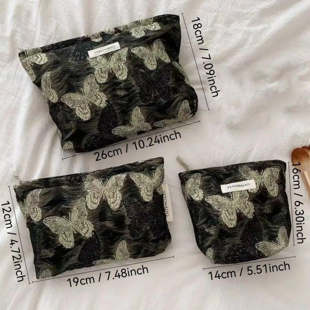New Large Capacity Makeup Bag Gold Thread Multifunctional Handbag Zipper Travel Wash Bag