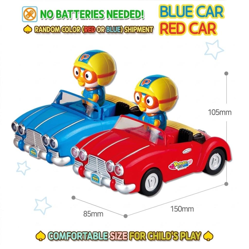 [Pororo] New Push and Go Car (Shipped At Random: Blue or Red), Korean Toys