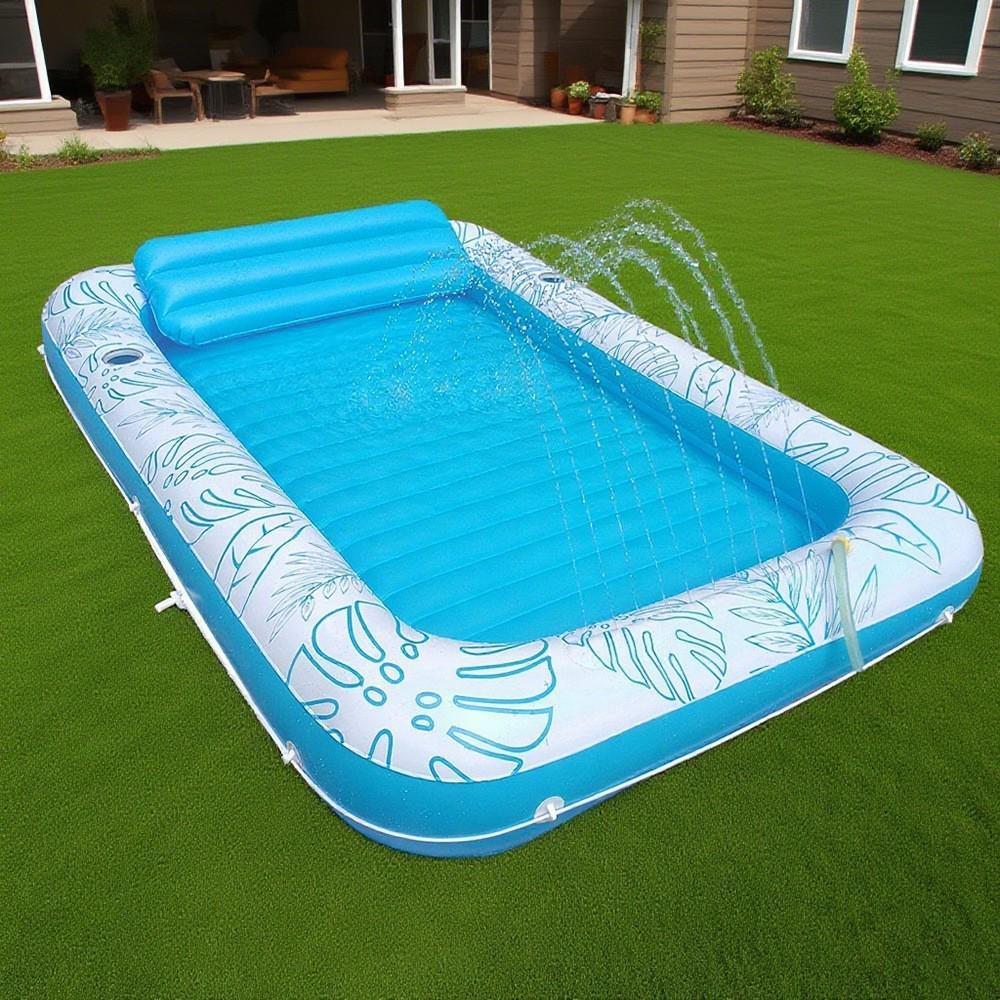 Inflatable Floating Lounge Chair for Sunbathing and Pool Parties