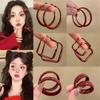 Silver Needle Ankara Red Love Stud Earrings Fashion Temperament New Earrings Light Luxury Premium Autumn and Winter