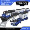 Set Treno Città Treno a Vapore Proiettile Veicolo Merci Stazione Ferroviaria Modello Blocchi da Costruzione Mattoni Binari Rotaia Senza Motore Kit Carrozza Giocattolo per Bambini