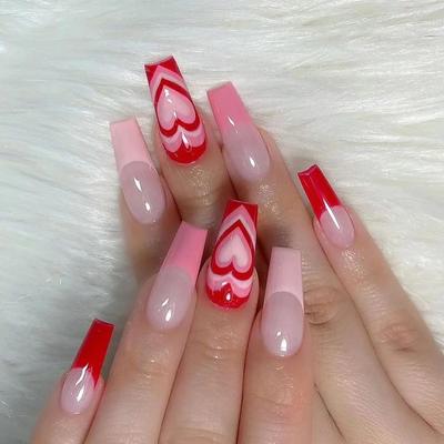 24 Pieces Short False Nails Press-on Nails  Glitter Manicure Nail Patches 10ml
