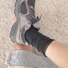 Glass Fiber Edge Summer Light Style Polka Dot Mid-calf Pile-up Socks for Women, Cool and Breathable.