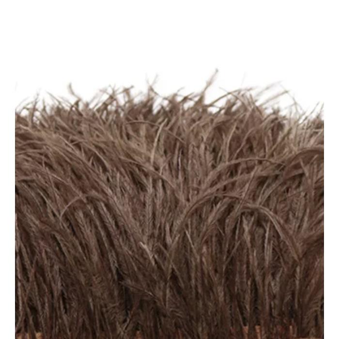 FeatherBeatiful 1meter Black Ostrich Feathers Trim Cloth Sideband Ostrich Feather Trims Clothing Wedding Feather Ribbon Sewing Decorati