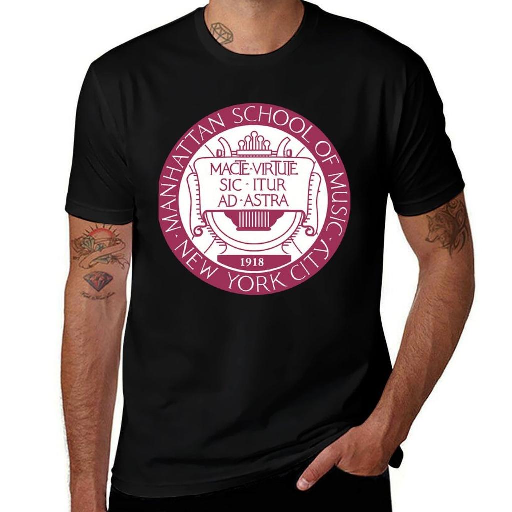 Unisexhattan School Of Music Tshirt Classic Graphic Short Sleeve Top