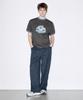 Koldeubeullaengkis Melting Lp Ringer Oversized Short Sleeve T-Shirt Charcoal