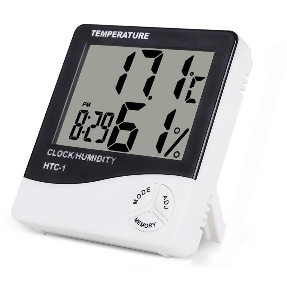 Indoor Room Electronic Temperature Humidity Meter Digital Display Thermometer Hygrometer Alarm Clock Measurement Instrument