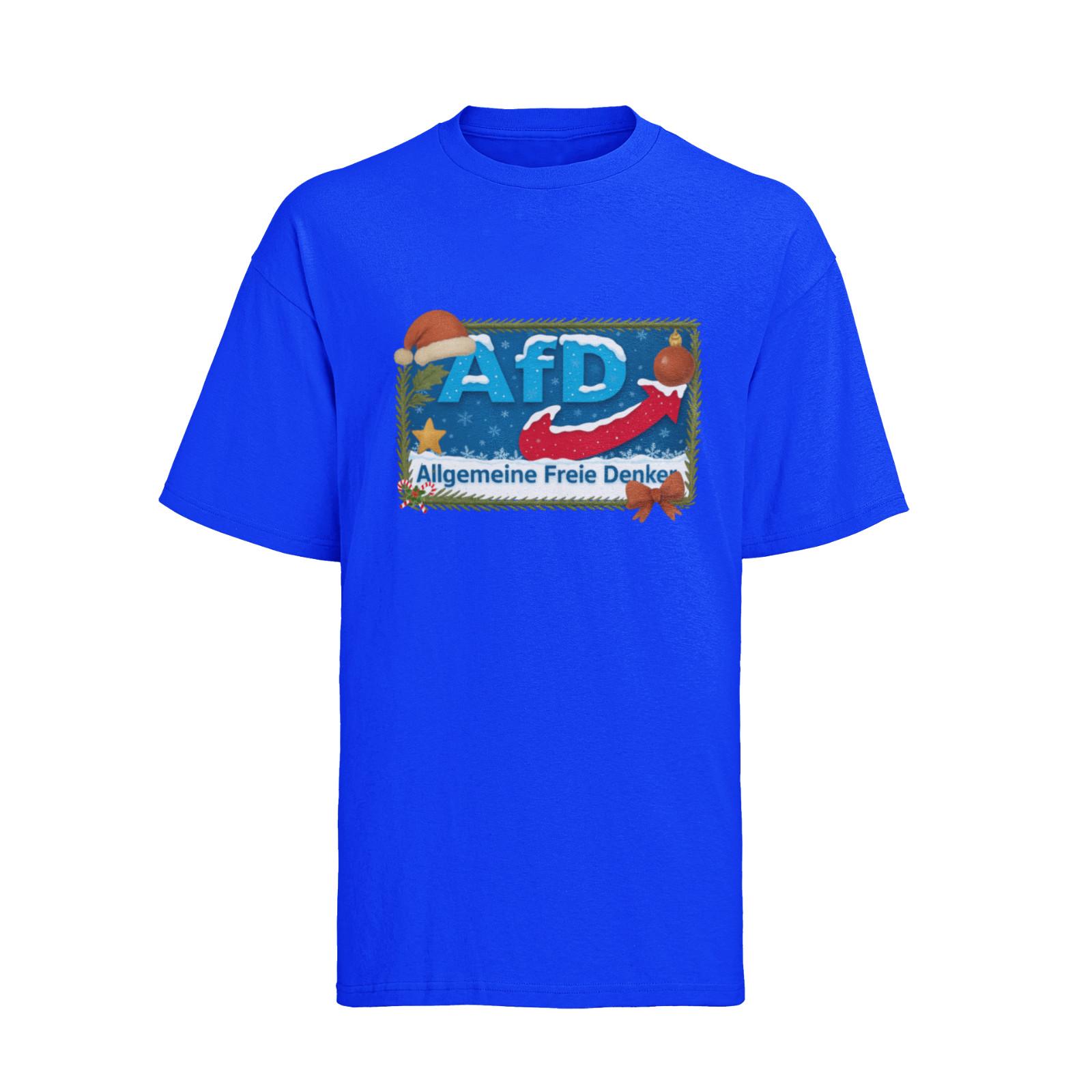 Christmas AFD General Free Thinkers Xmas Ladies T-Shirt Mens Womens Tees Top Oversized Cotton S