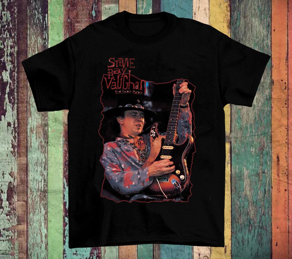 Stevie Ray Vaughan Legend Women Men Black Full size S to 5XL Unisex T-Shirt M