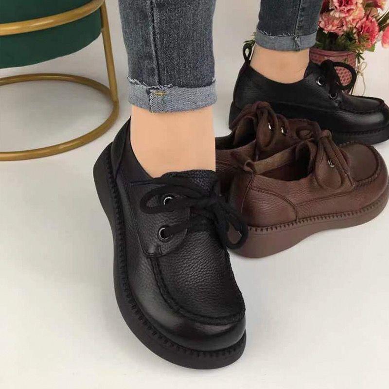 Women's Genuine Leather Soft Sole Loafers - 2025 New Casual Cowhide Shoes