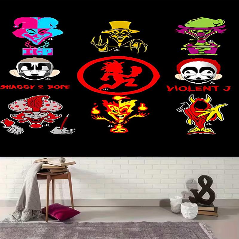 1pc Insane Clown Posse Tapestry, Living Room, Bedroom, Office, Party Decor, Ideal Festive Gift