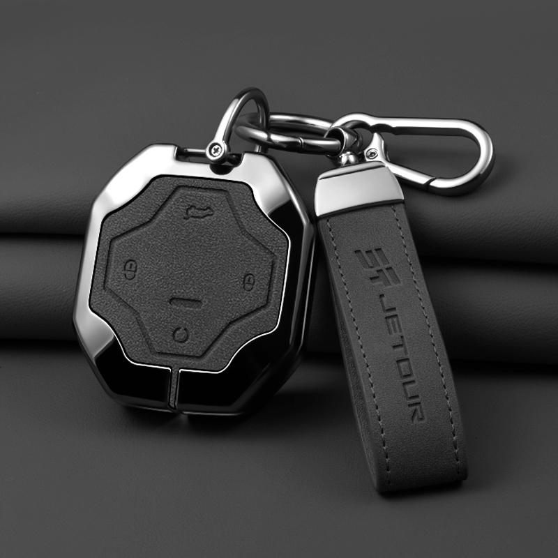 Zinc Alloy Car Key Case, Chery Jetour Traveler Jetour T2 Car Remote Key Protection Case, Full Cover Keychain Accessory