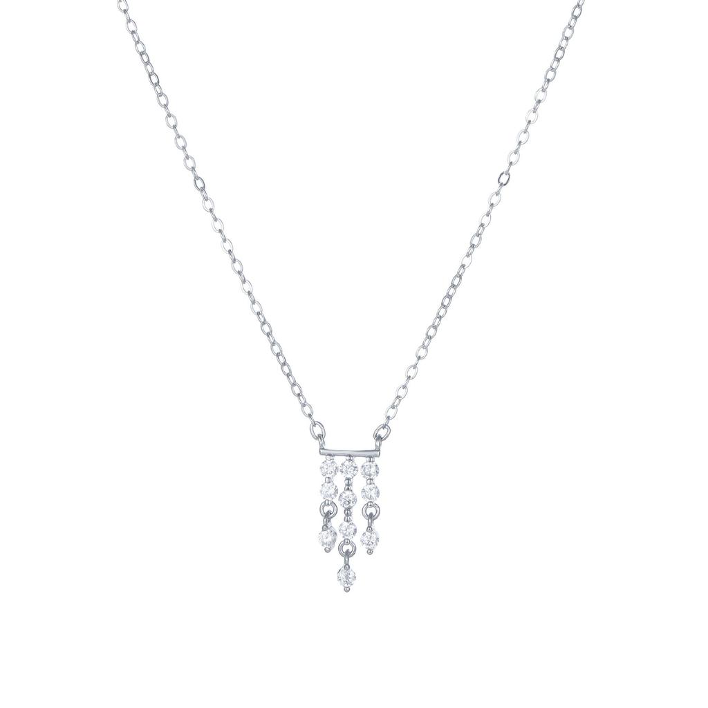 18K Gold-Plated S925 Silver French Tassel Pendant Necklace for Women - Niche Design, High-End Collarbone Necklace