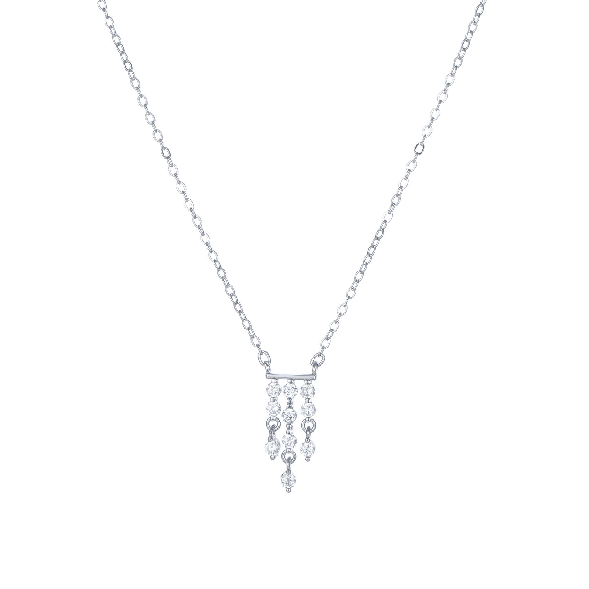18K Gold-Plated S925 Silver French Tassel Pendant Necklace for Women - Niche Design, High-End Collarbone Necklace 925 Silver