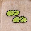 Delightful Frogs Pin Stylish Brooch Funny Brooch for Backpacks and Clothing Accessories Ideal for Kids and Adults
