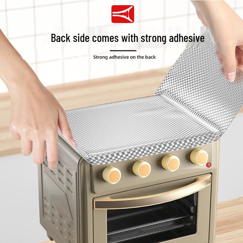 Kitchen & Wardrobe Waterproof Self-Adhesive Liner - Anti-Oil, Moisture-Proof, Aluminum Foil for Cabinets & Drawers