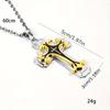 Drip Oil Multi-Layer Necklace, Gold And Silver Men'S Personalized Trendy Pendant.