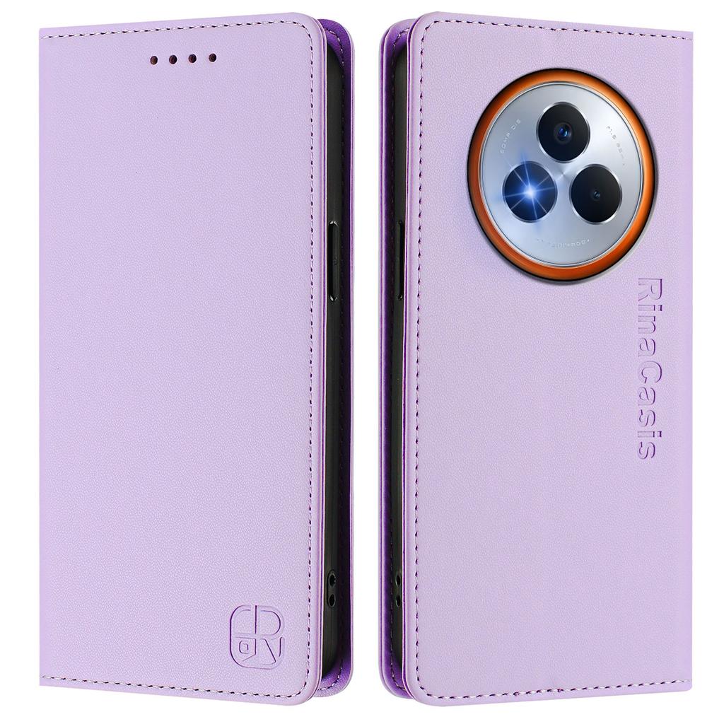 For Realme Narzo 80 Pro 5G Leather Case RINACASIS RC01 Phone Cover with RFID Blocking Wallet Stand