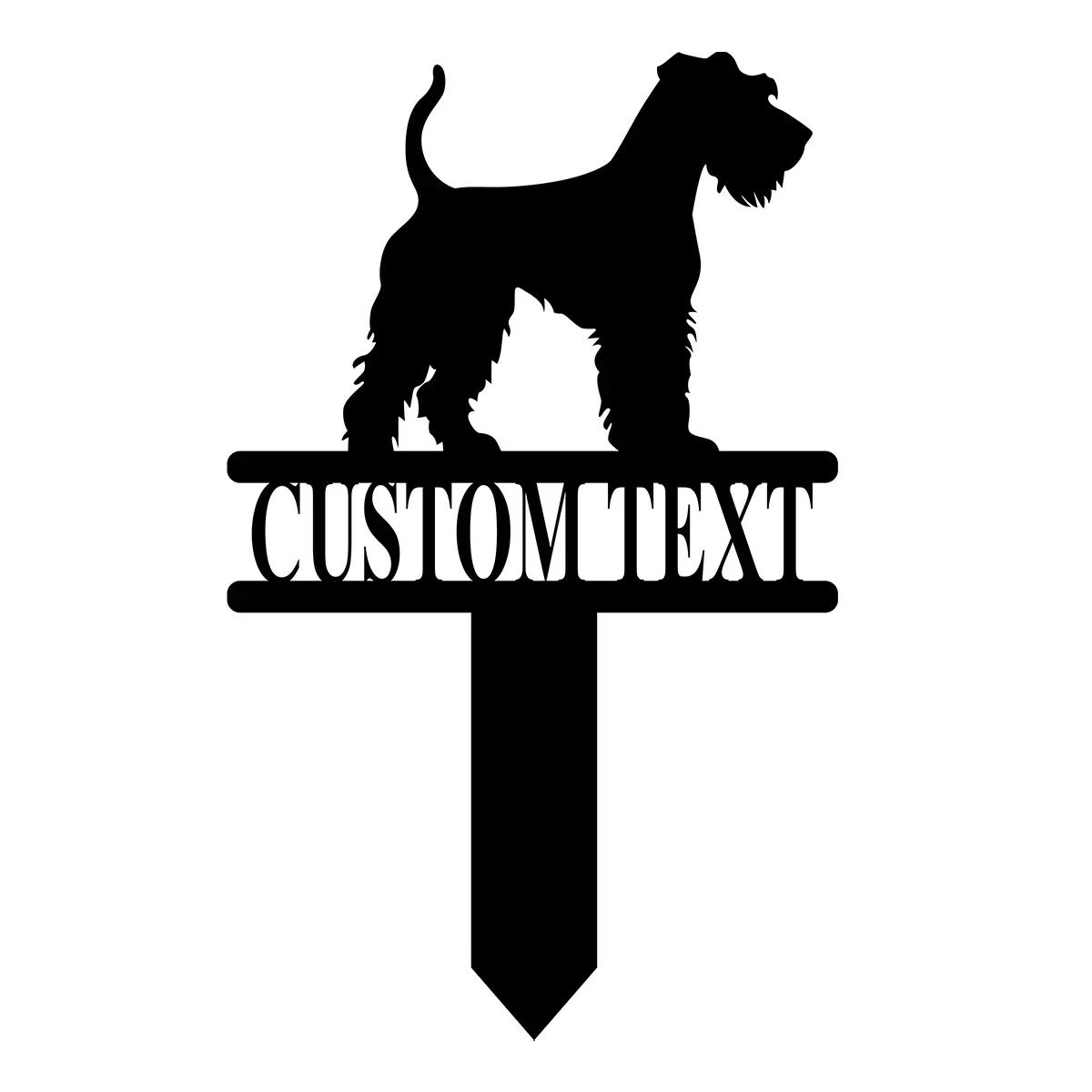 

Metal Sign Welsh Terrier Collie Personalized Yard Stake Custom