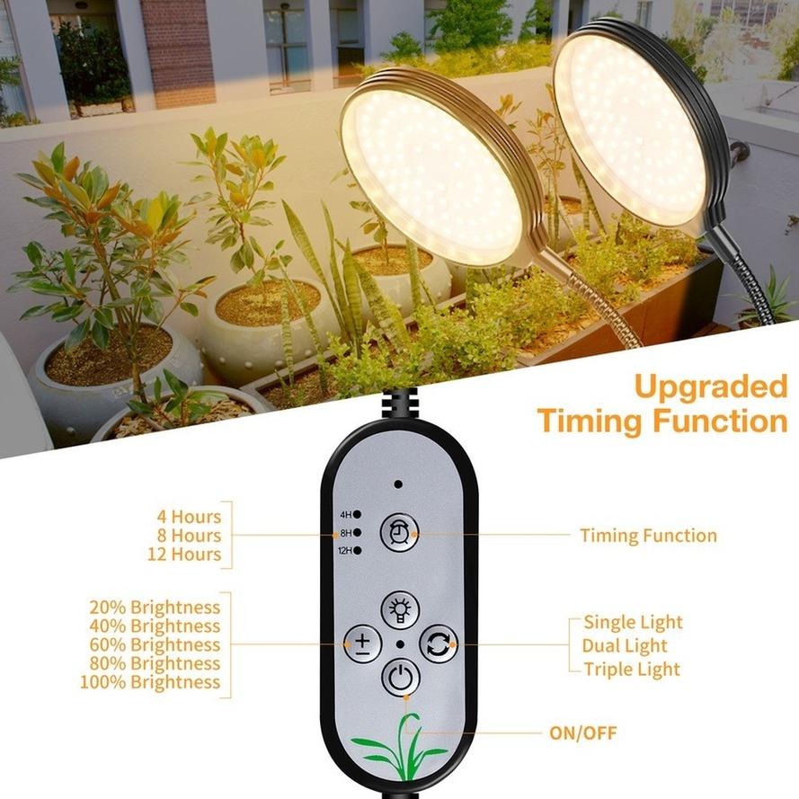 RnnTuu LED Grow Light USB Phyto Lamp Full Spectrum With Control Phytolamp For Plants Seedlings Flower Home Tent Grow Box