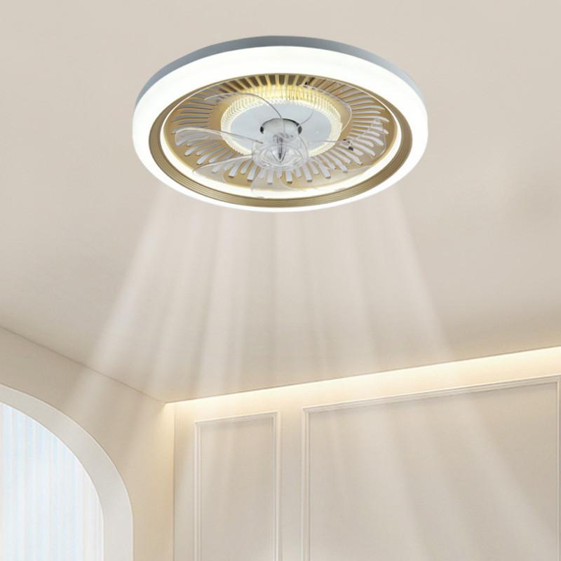 49.5*13cm Living Room Minimalist Integrated Pendant Light Fan Household Silent Electric Fan Light Modern Bedroom Ceiling Fan Lamp