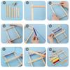 Children Wooden Diy Weave Loom Toys Set Pretend Play Hand Knitting Toys for Girls Household Knitting Machine Fine Motor Training