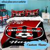Ensemble de literie personnalisé Nom Spartak Trnava Blason de Football 3 pièces, Ensemble de literie comprenant 1 housse de couette et 2 taies d'oreiller pour chambre à coucher, Dortoir Cadeau