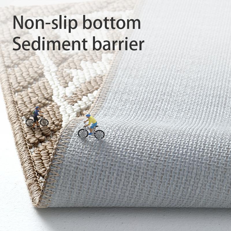 European Retro Outdoor Doormat - Porch & Garden Floor Mat with Dust-Trapping Design, Anti-Slip & Durable Polypropylene Rug