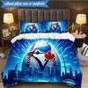 3PCS Blue Jays Bedding Set Duvet Cover Closure Includes 1 Duvet Cover & 2 Pillowcases for All Seasons Bedroom Decor Christmas Fan gifts